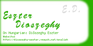 eszter dioszeghy business card